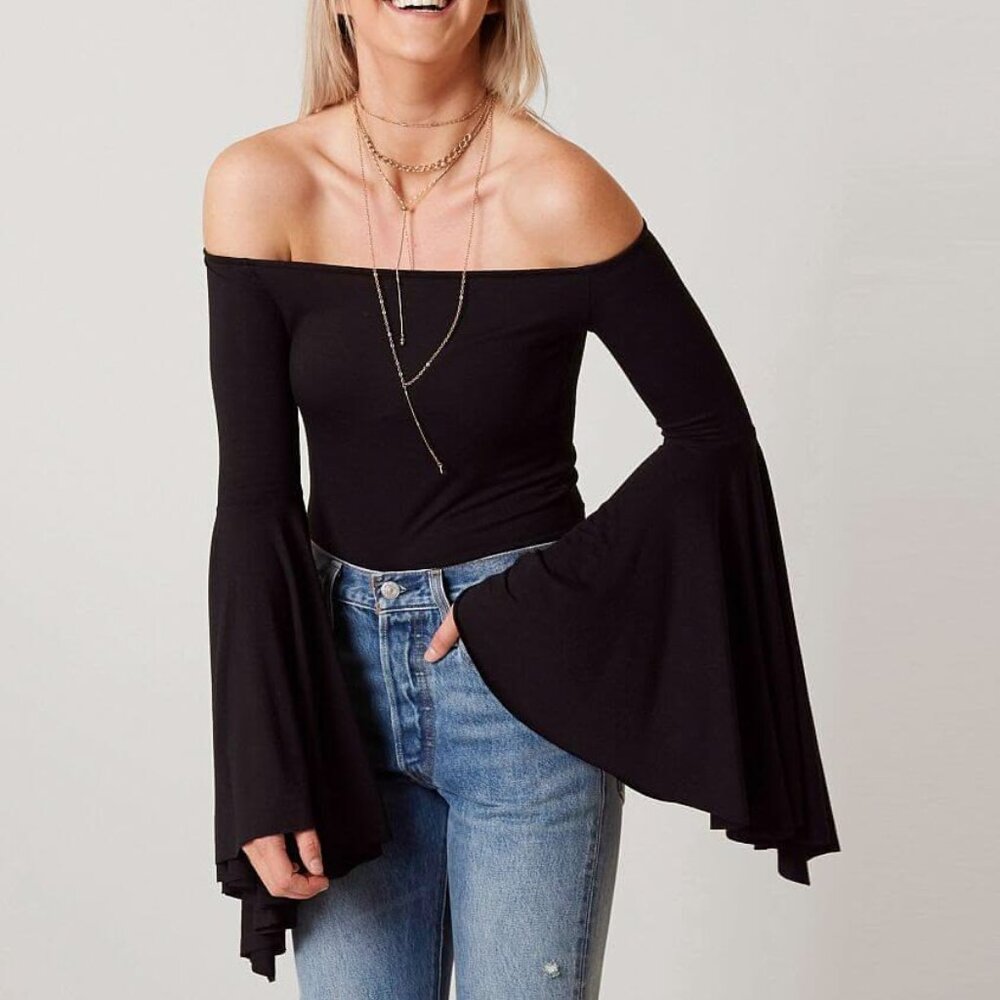 Free People We the Free Women's Birds of Paradise Top in Black Size Small